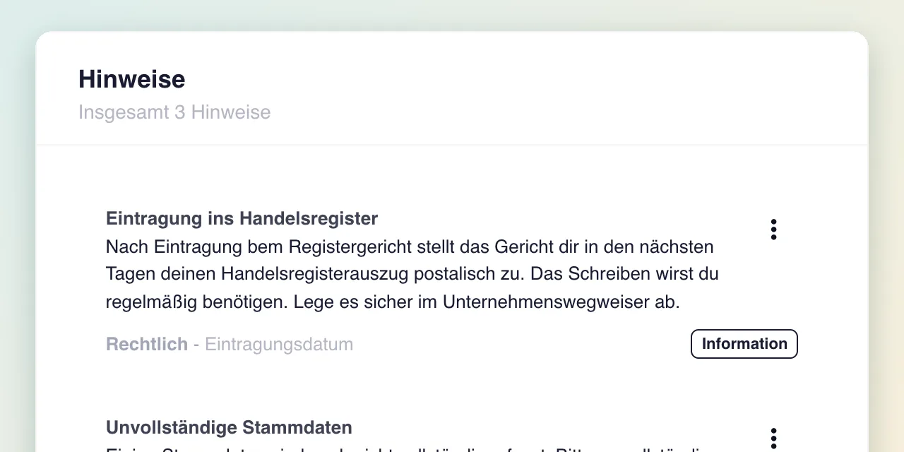 Hinweis auf eine unklare Kammerzugehörigkeit